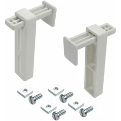 Klemmträger LIEDECO "Universal" Gr. 1, weiß, B:1,6cm H:6,8cm, Kunststoff, Sichtschutzbefestigungen, für Jalousien, Rollos, Plissees