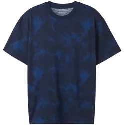 TOM TAILOR DENIM Herren T-Shirt mit Allover Print, blau, Allover Print, Gr. XL