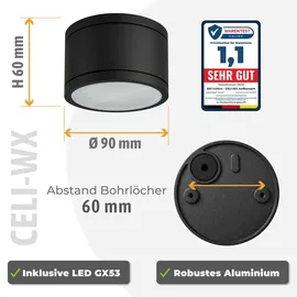 SSC-LUXon CELI-WX 1 GX53 rund schwarz