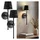 ideoon lights Elegante LED Wandleuchte (120 lm) 2er-Set Schwarz