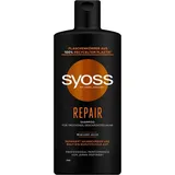 Syoss Shampoo Repair Haarshampoo für trockenes und geschädigtes Haar, Hair Repair Shampoo beugt Haarschäden vor, Formel mit Amino-Komplex & Wakame-Alge