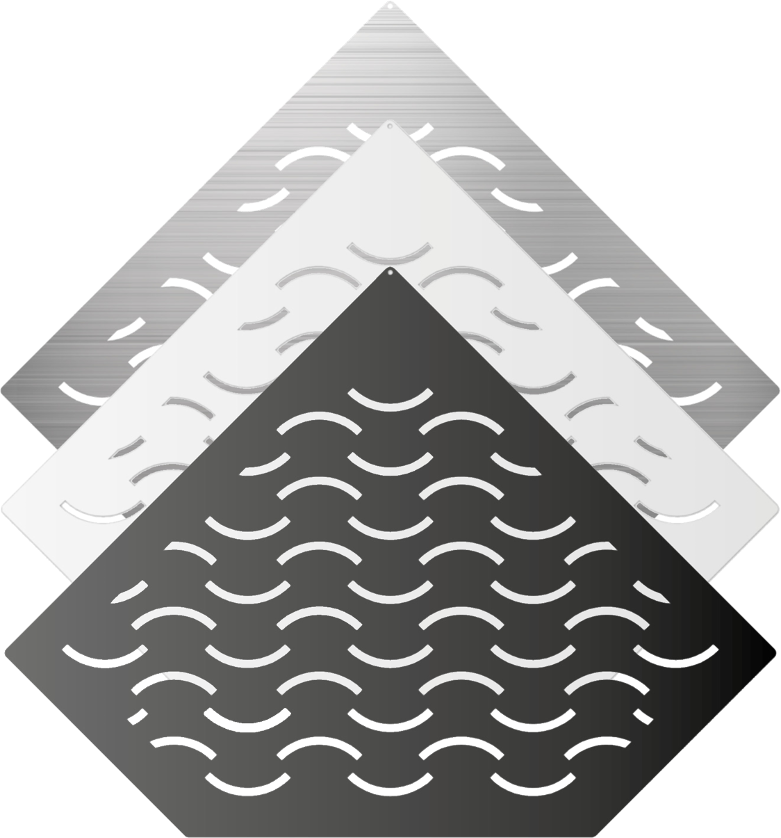 Duschablage V2A (diamantförmig) Design-Wave | Edelstahl Feinschliff