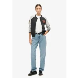 Superdry Damen. College Bomberjacke aus Jersey mit Schriftzug-Grafik schwarz 42 - 42