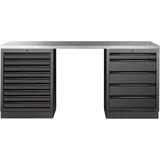 Kraftwerk, Werkstattschrank, MOBILIO BLK Kombi Edelstahl (136 cm, 91 cm)
