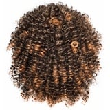 Afro Perücke Braune Blond Brazilian Synthetische Brasilianisches Verworrene Lockige Natürliche Haar für Frauen, Curly mit Bangs Kurze Perücken für Damen