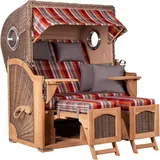 Mr. Deko Strandkorb Düne Bullauge Teak PE Grey Dessin 584