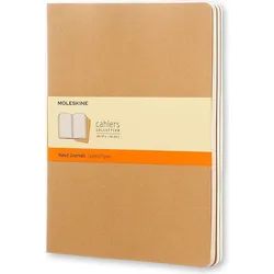 Moleskine Cahier Journals Linierte Notizbücher XL sandfarbig 3 St.