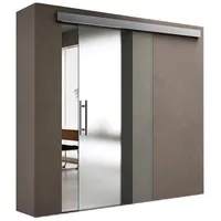 doporro Glasschiebetür doporro Glasschiebetür Amalfi ESG Sicherheitsglas satiniert weiß 77.5 cm x 205 cm