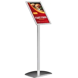 update displays Infoständer silber DIN A4 25,0 x 30,0 x 96,4 - 100,0 cm, 1 St.