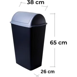 Sustania Schwingdeckeleimer 50 l Grau