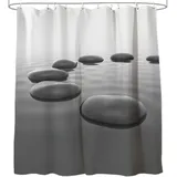 Sanilo Duschvorhang Hot Stones 180 x 200 cm grau/schwarz