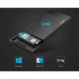 UGREEN 30847 Speicherlaufwerksgehäuse HDD/SSD-Gehäuse Schwarz 2,5′′