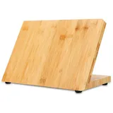 Intirilife Magnetisches Messerbrett in BAMBUS BRAUN - 30 x 18 x 19 cm Kochen, Küchenmesser, Messerblöcke