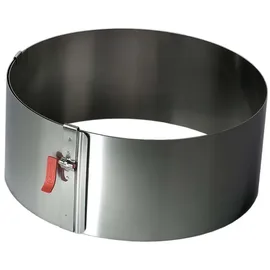 LARES Tortenring mit Klemmhebel Edelstahl | Skala | 18–30 cm | Made in Germany | 10 cm hoch | Verstellbarer Kuchenring rund | Spülmaschinengeeignet