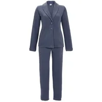 Ringella Hausanzug mit Schalkragen und Knöpfen blau 46