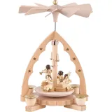 Richard Glässer GmbH Seiffen Richard Glässer Weihnachtspyramide Erzgebirge Engelkonzert natur Höhe 19 cm