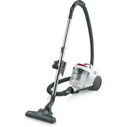 Severin CY 7106 Zyklon Boden-Staubsauger, HEPA12-Filter, XL-Parkettdüse, 2 Liter Staubehälter, 9 m Aktionsradius, beutellos, 850 Watt, Weiß