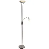 bmf-versand® Stehlampe Wohnzimmer LED - Deckenfluter Dimmbar mit Leselampe - Stehleuchte Lesearm Verstellbar - Standleuchte Schlafzimmer Höhe 180 cm - Standleuchte mit Dimmer