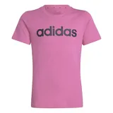 Adidas Junior Girls Essentials Linear Logo Cotton Slim Fit T-Shirt, Mädchen ' Pulse Magenta/Black,