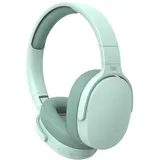Trevi DJ 12E45 BT DJ-Kopfhörer Hi-Fi Bluetooth mit MP3-Player von Micro SD-Karte, AUX-IN, Direkttaste für Telefongespräche, eingebautes Mikrofon, wiederaufladbarer Akku mit Typ-C, Grün