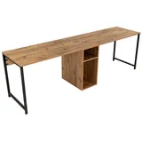 vente-unique Schreibtisch Atlantische Kiefer Schwarz
