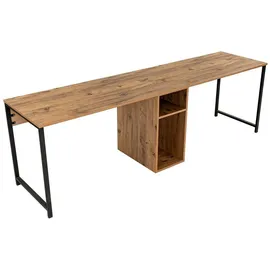 vente-unique Schreibtisch Atlantische Kiefer Schwarz