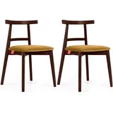 Konsimo Holzstuhl 2er-Set ¦ gelb ¦ Maße (cm): B: 47 H: 76
