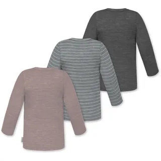 Normani Shirt Taupo anthrazit | hellgrau / mauve / weiß 86/92