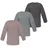 Normani Shirt Taupo anthrazit | hellgrau / mauve / weiß 86/92
