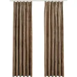 vidaXL Verdunkelungsvorhänge mit Haken 2 Stk. Samt Beige 140x245 cm