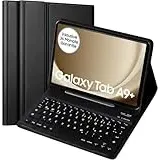 Für Samsung Tablet A9 Plus Tastatur -Für Galaxy Tab A9+ Hülle mit Tastatur, (Deutsches) TastaturHülle Magnetische Kabelloser Bluetooth Abnehmbar für Samsung Galaxy Tab А9+ Tablet 2023 11 Zoll, Schwarz
