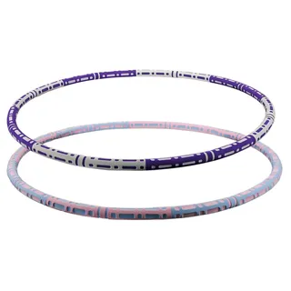 Fun Trading Hula Hoop - 1,1kg - Fitnessreifen mit stabilisierendem Edelstahlkern Partnerset mit 2 Reifen 8-teilig Click-System mit Schaumstoff-Ummantelung
