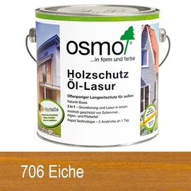 OSMO Holzschutz Öl-Lasur 706 Eiche transparent 2,5 l