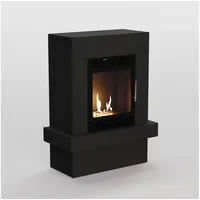 GLOW FIRE Echtfeuer-Dekokamin Larvik Vision Ethanol Kamin, Bioethanol Kamin mit 3h Brenndauer, Heizleistung bis 2KW schwarz