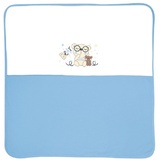 Lorelli Baby-Baumwolldecke Za Za 90 x 90 cm, einsetzbar unterwegs, zuhause blau