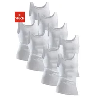 CLIPPER Unterhemd CLIPPER, Herren, Gr. 3, 8 Stk., N-Gr, weiß, Feinripp, Obermaterial: 100% Baumwolle, unifarben, körpernah, tiefer Rundhals, Unterhemden Unterhemd, aus Feinripp, Topseller