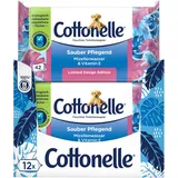 Cottonelle Feuchtes Toilettenpapier Sauber Pflegend Vorteilspack 12 x 42 Tücher