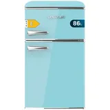 Cecotec Bolero CoolMarket 2D Origin Retro-Kühlschrank (86 l, 893 mm hoch, Blau)