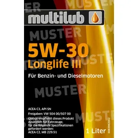 Multilub Motoröl 5W-30 Longlife III 1L