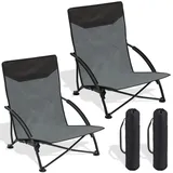 Sekey Campingstuhl 2er Set Grau