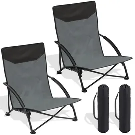 Sekey Campingstuhl 2er Set Grau