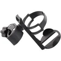 BESTYASH Universeller Getränkehalter aus Pp mit Sicherem Flaschenhalter und Mehrwinkeliger Rotation für Fahrrad Kinderwagen Rollstuhl und Rollator in Schwarz