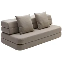 KlipKlap Kindersofa 3 Fold Sofa XL Soft / Klappsofa beige