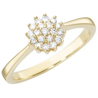 Luigi Merano »Ring Blüte mit Brillanten, Gold 585 weiß