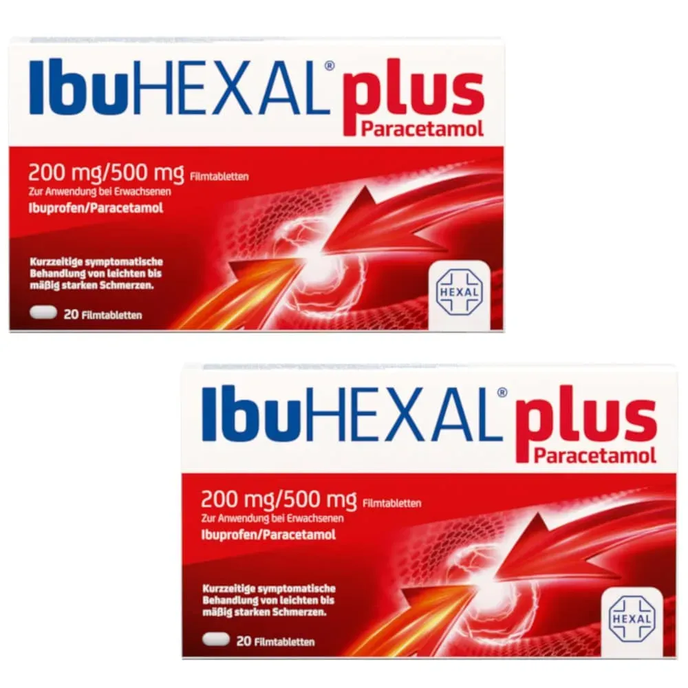 IbuHEXAL plus Paracetamol Doppelpack 2X20 St Filmtabletten