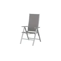 Möbel Kraft Solitaire Gartenklappsessel 58,5 x 67 x 109 cm grau/silber klappbar