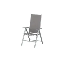 Möbel Kraft Solitaire Gartenklappsessel 58,5 x 67 x 109 cm grau/silber klappbar
