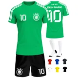 Deutschland Trikot Kinder Herren Damen WM 2026 Fussball Geschenke Jungen Coole Sachen für Jungs Fußball Trainingsanzug Tshirt EM Shirt geschenk junge 10 jahre Fußballtrikot Mädchen Set IIIII20Fo7IIIII - 134