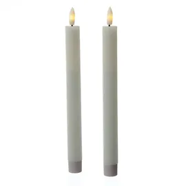 MARELIDA LED Stabkerzen 24 cm 2 St. weiß