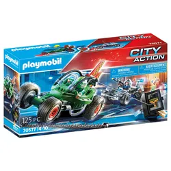 PLAYMOBIL City Action Polizei-Kart, Spielzeugfigurenset, 4 Jahr(e), Kunststoff,